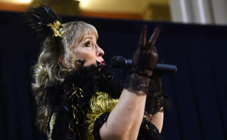 Contestant Sheryl Williams performs during the 2019 Klondike Kate contest at the at the Landmark Center in St. Paul on Wednesday, Jan. 9, 2018. (John Autey / Pioneer Press)
